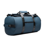 Borsone da viaggio in poliestere riciclato con doppi manici 35 l color blu mare seconda vista