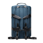 Borsone da viaggio in poliestere riciclato con doppi manici 35 l color blu mare terza vista