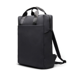 Zaino riciclato con tasca frontale e fascia posteriore per trolley 16” color nero seconda vista
