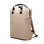 Zaino riciclato con tasca frontale e fascia posteriore per trolley 16” color avorio seconda vista