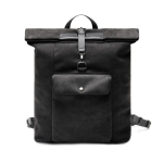 Zaino in pelle sintetica con design moderno e chiusura sicura 15” color nero