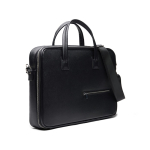 Borsa porta pc in materiale riciclato manici resistenti e tracolla 15” color nero seconda vista