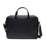 Borsa porta pc in materiale riciclato manici resistenti e tracolla 15” color nero terza vista