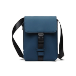 Tracolla urbana riciclata con design leggero e accesso laterale color blu mare