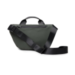 Borsa a tracolla urbana in materiale riciclato con cinghia regolabile color verde seconda vista