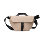 Borsa a tracolla urbana in materiale riciclato con cinghia regolabile color avorio