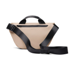 Borsa a tracolla urbana in materiale riciclato con cinghia regolabile color avorio seconda vista