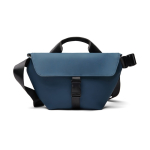 Borsa a tracolla urbana in materiale riciclato con cinghia regolabile color blu mare
