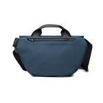 Borsa a tracolla urbana in materiale riciclato con cinghia regolabile color blu mare seconda vista