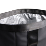 Borsa termica in poliestere riciclato con design arrotolabile 25 l color nero terza vista