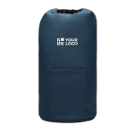 Borsa termica in poliestere riciclato con design arrotolabile 25 l color blu mare vista area di stampa