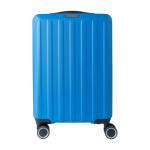 Trolley rigido con 8 ruote girevoli e targhetta personalizzabile color blu prima vista