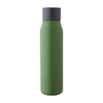 Borraccia termica in acciaio inox riciclato con moschettone da 600ml color verde prima vista