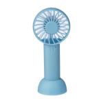 Ventilatore portatile elettrico a 3 velocità con base removibile color azzurro prima vista