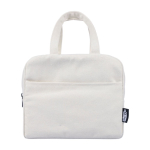 Borsa termica in policotone riciclato con interno in alluminio color beige prima vista