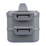 Lunch box a doppio scomparto in PP riciclato con coperchio ermetico 1600 ml seconda vista