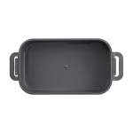 Lunch box a doppio scomparto in PP riciclato con coperchio ermetico 1600 ml terza vista