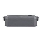 Portapranzo in plastica adatto al microonde con chiusura a fibbia 800ml color grigio prima vista