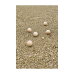 Set di bocce in legno in una borsa di cotone decima vista