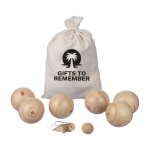 Set di bocce in legno in una borsa di cotone undicesima vista