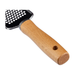 Grattugia in acciaio inox con manico in legno, personalizzabile quarta vista