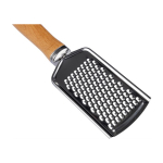 Grattugia in acciaio inox con manico in legno, personalizzabile quinta vista