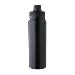Borraccia acciaio inox a doppia parete con tappo supporto per cellulare 800ml color nero prima vista