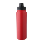 Borraccia acciaio inox a doppia parete con tappo supporto per cellulare 800ml color rosso prima vista