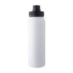 Borraccia acciaio inox a doppia parete con tappo supporto per cellulare 800ml color bianco prima vista