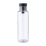 Borraccia in RPET con dettaglio in bambù e cordino sul tappo da 750ml color trasparente prima vista
