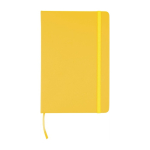 Taccuino rigido in RPET coordinato pagine a righe in formato A5 color giallo prima vista
