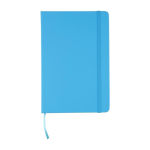 Taccuino rigido in RPET coordinato pagine a righe in formato A5 color azzurro prima vista
