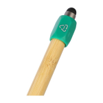 Penna touch in bambù con spinner sulla parte superiore inchiostro blu quinta vista