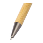 Penna touch in bambù con spinner sulla parte superiore inchiostro blu sesta vista