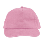 Cappellino a 5 pannelli in vari colori con effetto lavato 240 g/m2 color rosa prima vista