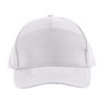 Cappellino in poliestere con fori posteriori per ventilazione color bianco prima vista