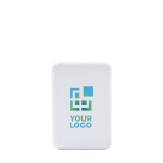 Power bank magnetico a ricarica rapida da 5.000 mAh BrandCharger color bianco vista area di stampa