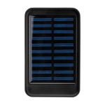 Power bank solare in alluminio con bordi colorati da 4.000 mAh color nero prima vista