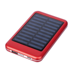 Power bank solare in alluminio con bordi colorati da 4.000 mAh terza vista