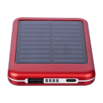 Power bank solare in alluminio con bordi colorati da 4.000 mAh quarta vista
