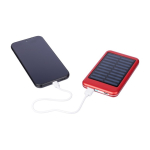 Power bank solare in alluminio con bordi colorati da 4.000 mAh nona vista