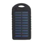 Power bank solare con torcia laterale da 4.000 mAh color nero prima vista