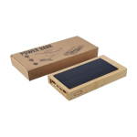 Power bank solare in bambù con indicatore luminoso da 10.000 mAh sesta vista