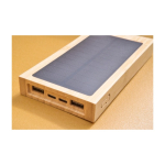 Power bank solare in bambù con indicatore luminoso da 10.000 mAh ottava vista