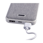 Power bank rettangolare in plastica riciclata e RPET da 10.000 mAh quarta vista