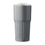 Bicchiere take away in acciaio inox riciclato e tappo scorrevole 500ml color grigio prima vista