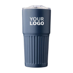 Bicchiere take away in acciaio inox riciclato e tappo scorrevole 500ml seconda vista