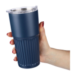 Bicchiere take away in acciaio inox riciclato e tappo scorrevole 500ml sesta vista