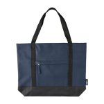 Borsa a tracolla impermeabile con scomparto frontale color blu prima vista