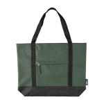 Borsa a tracolla impermeabile con scomparto frontale color verde prima vista